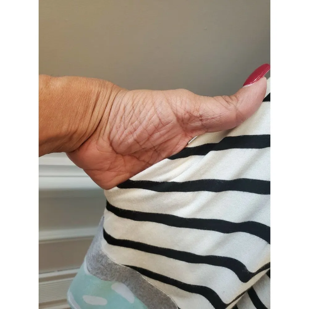 Bellamie Women's White Striped Polyester Sleeveless Round Neck Knee Length Dress - Image 6