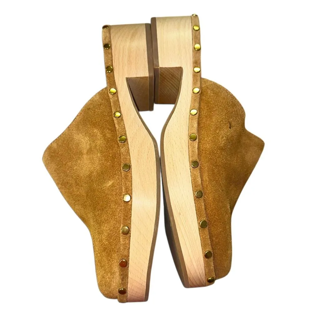 J Crew Dakota Clogs in Burnished Pecan Suede Brown Size 6.5 - Image 9