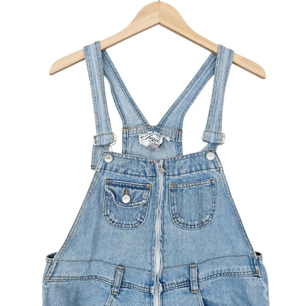 Vintage Chazzz by Charles Ghailian Denim Shortall Overalls Sz L Blue Size L - Image 2