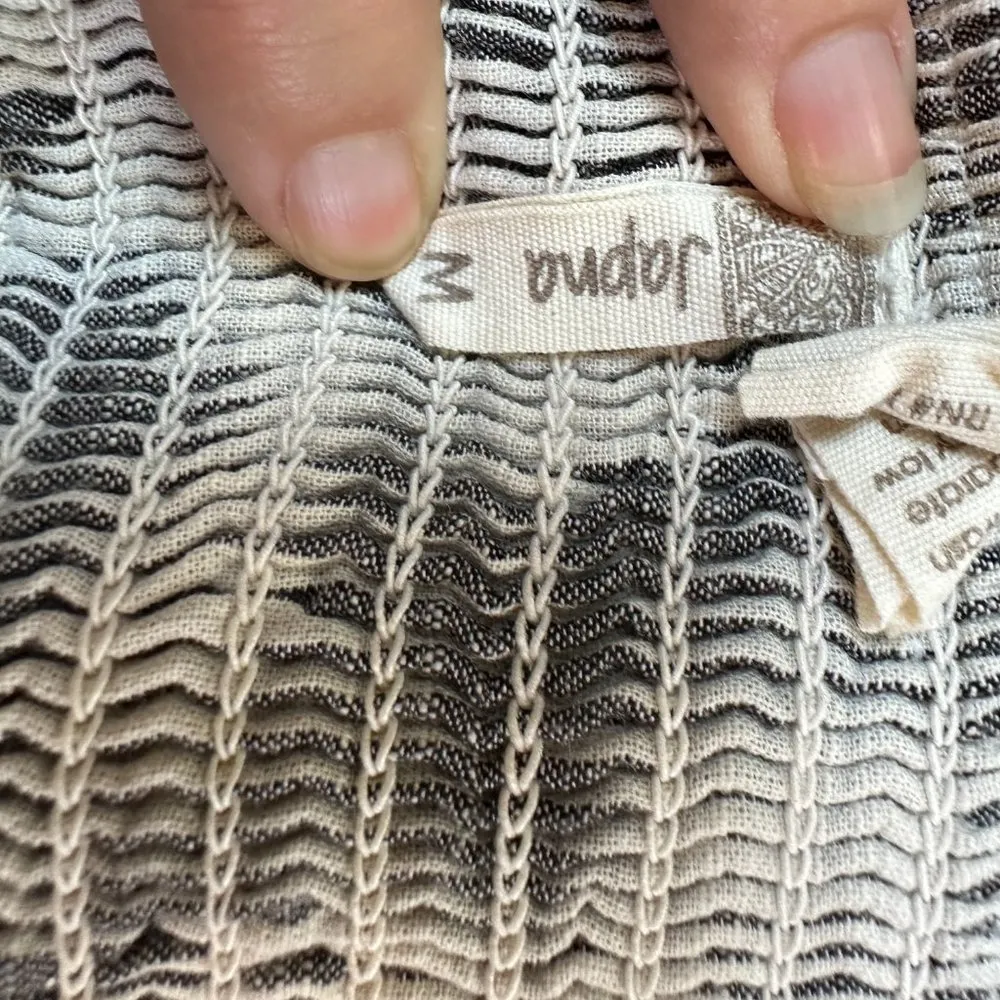 JAPNA Boutique Striped Seersucker like Pantsuit Jumpsuit w Leg Slits - size M - Image 11