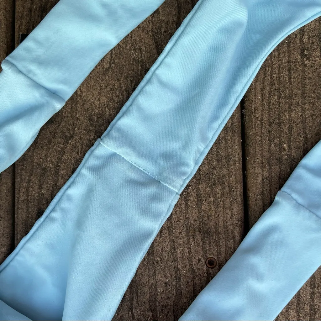 Cider Sky Blue Sexy High Cut Cheeky Thong Bikini Set Medium - Image 5