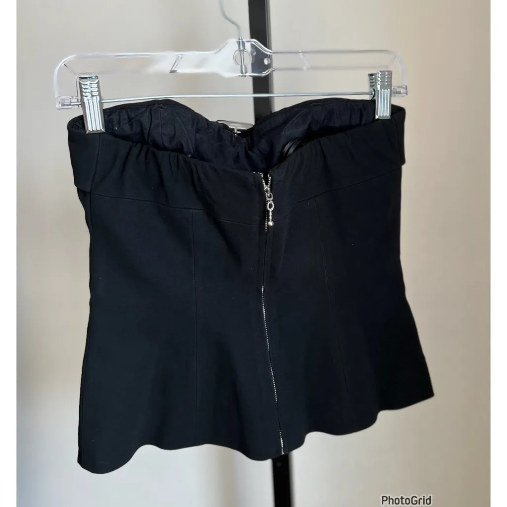 Reformation  Aradia Black Strapless Top Size 4 - Image 3