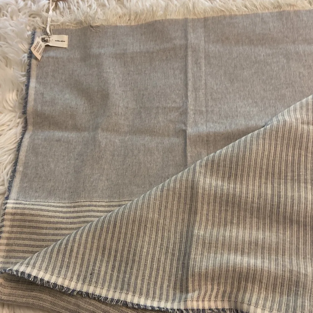 BE KIND Striped Gray Scarf 100% cotton length 76” wide 21” brand new - Image 7