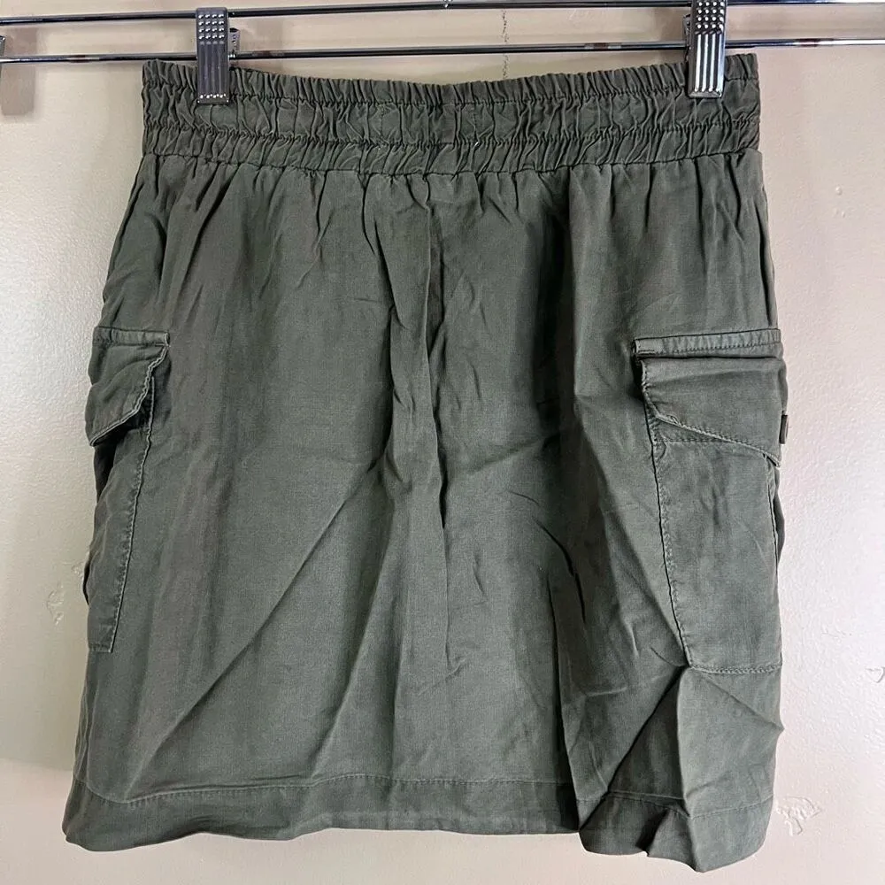 Anthropologie Cloth & Stone Silk Like‎ Shorts Green Beach Vacation Size XS - Image 5