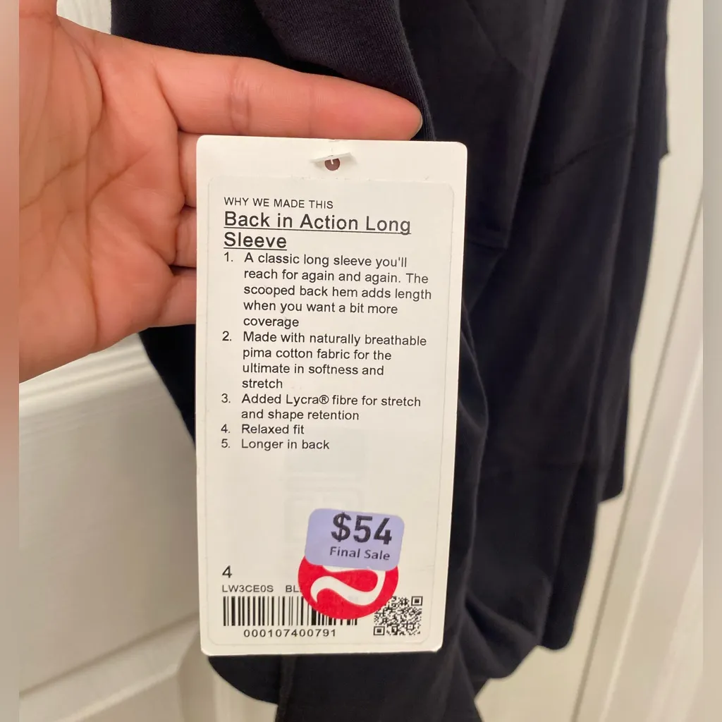 lululemon athletica Charcoal Long Sleeve Top - Image 6