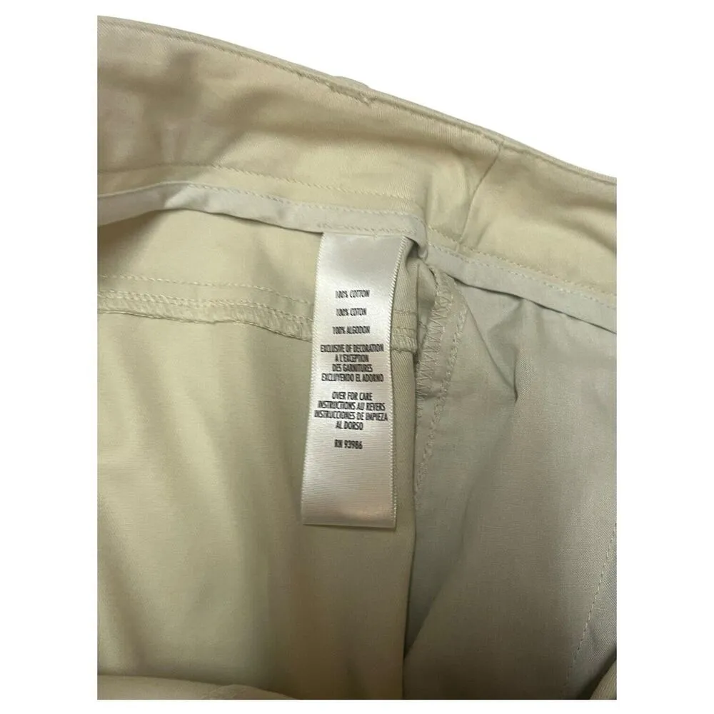 VTG Casual Corner Capri Pants Womens 10 Beaded Wide Leg Dead Stock Boho Tan Brown - Image 12