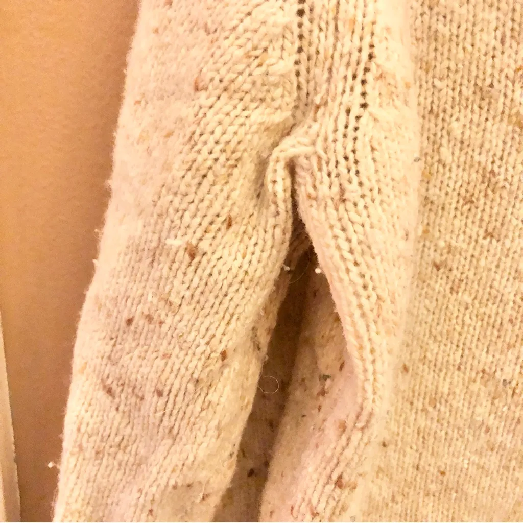 Express Wool Blend Speckled Turtleneck Sweater Cream Large‎ - Image 5