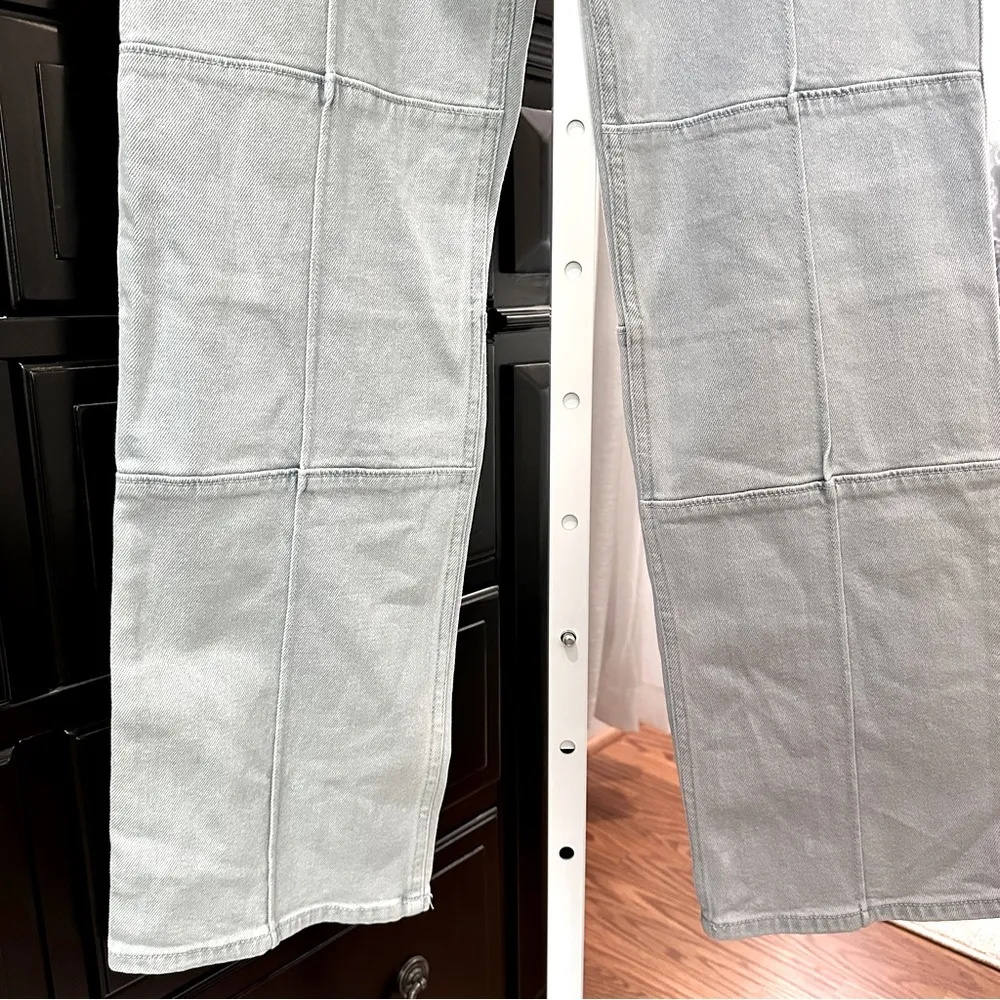 Hollister Low-Rise Dad Jeans – Size 0R (W24 L31) | Light Wash Panel Denim - Image 8