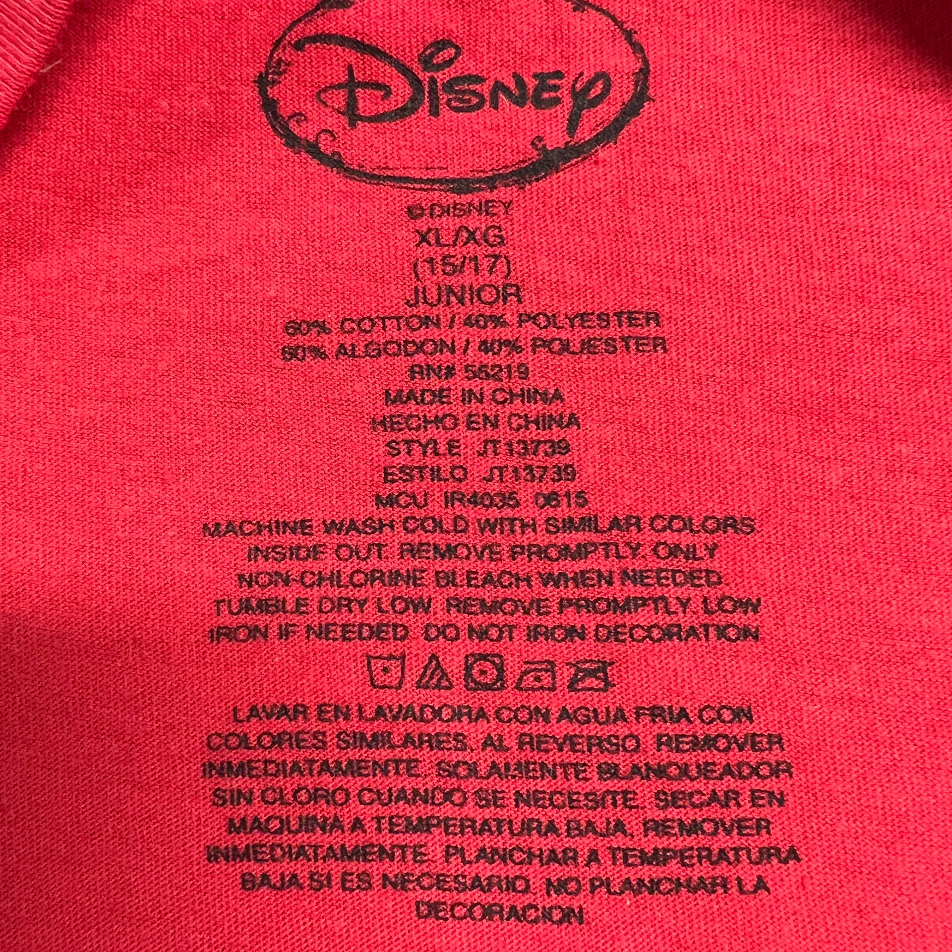 Parks Red Mickey Mouse Graphic Short Sleeve T-Shirt Size XL 15/17 EUC - Image 3