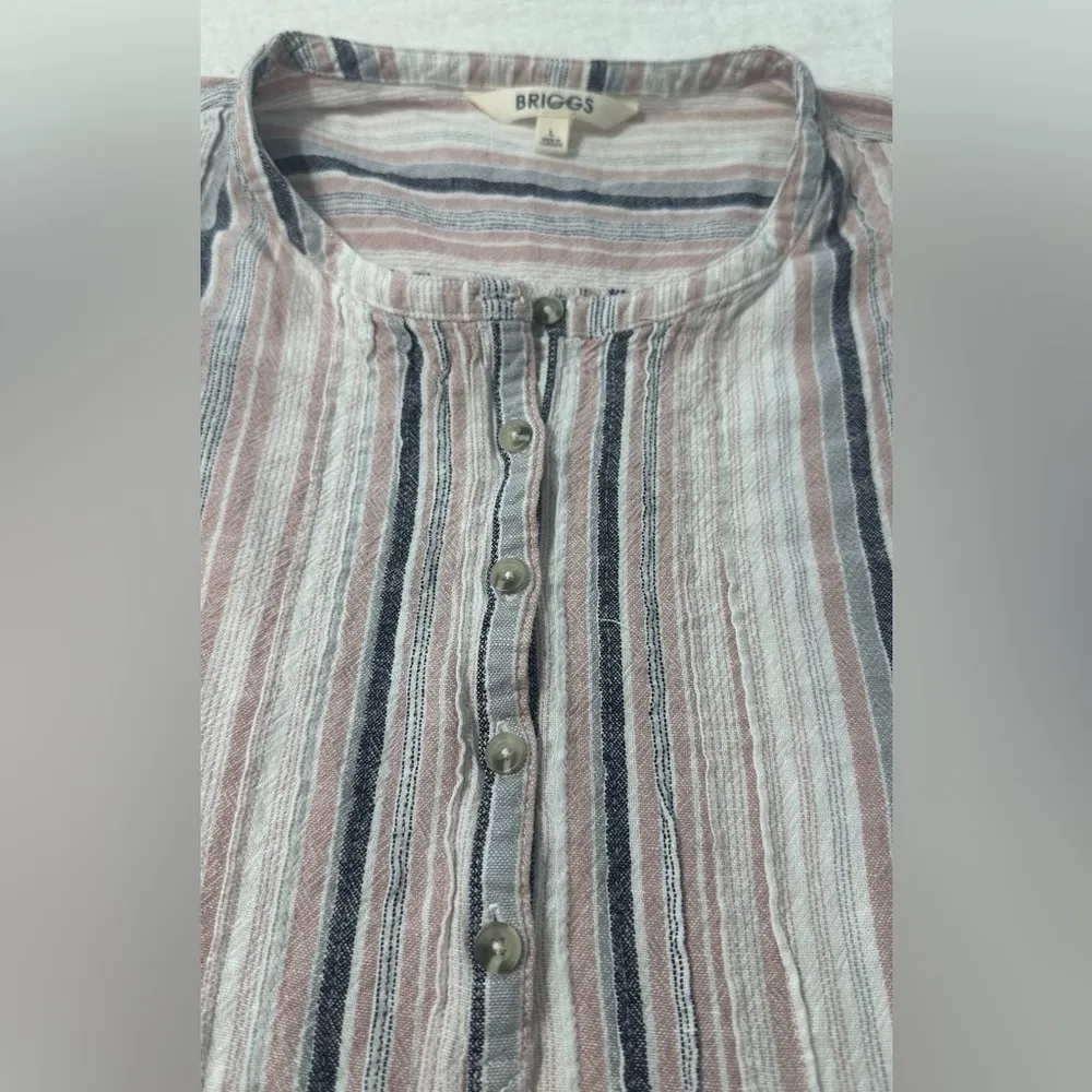 Briggs New York Linen Blend Purple Sheath Dress Sleeveless With Pockets - Image 13