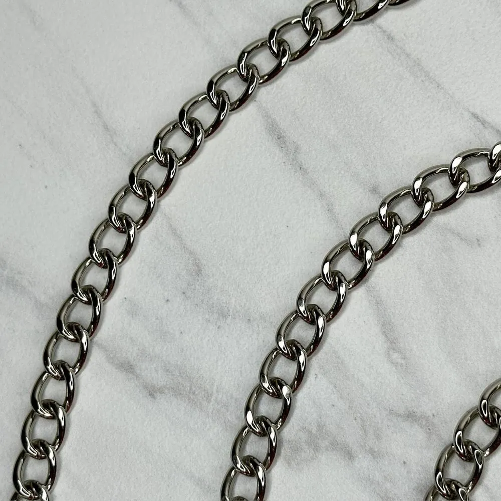 Silver Tone Chain Link Purse Handbag Bag Replacement Strap - Image 3