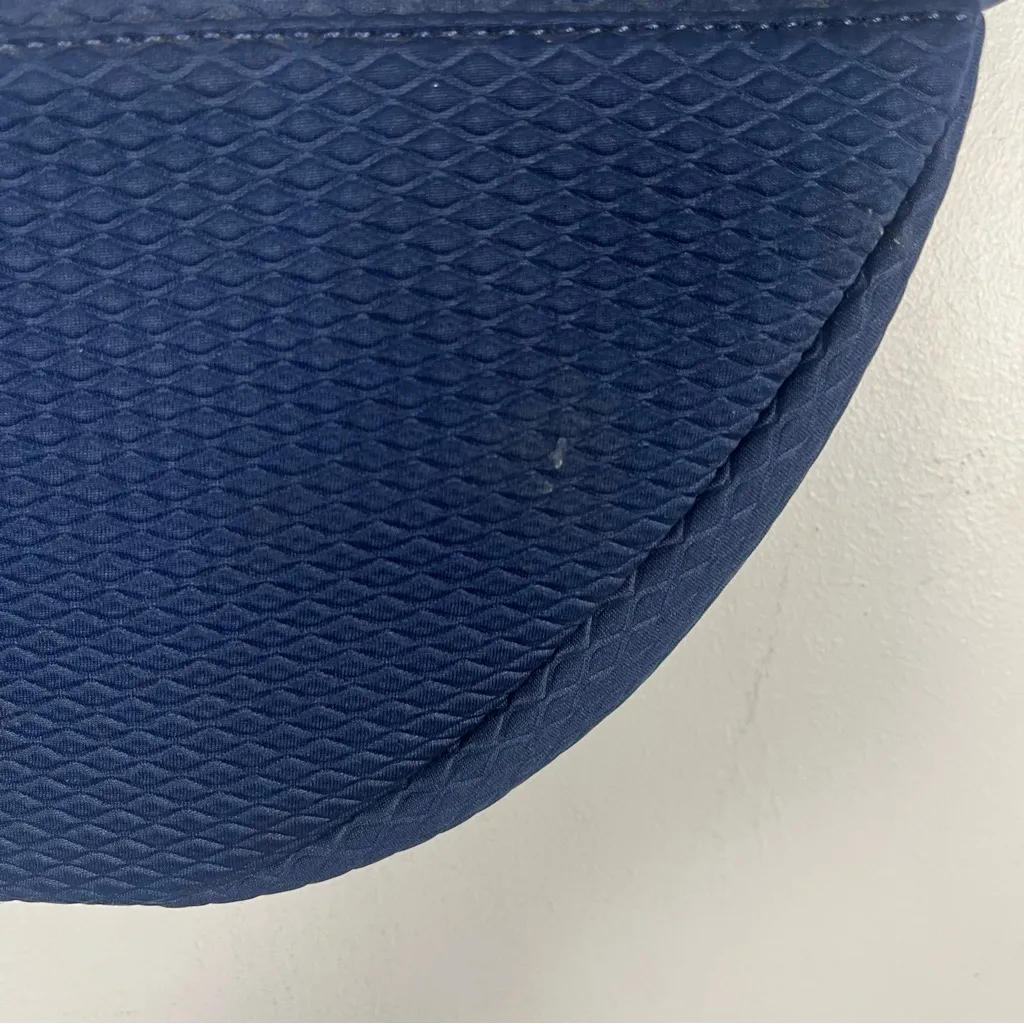 The Sak Tess Sling Crossbody Adjustable Navy Blue Woven quilted Medium Purse - Image 6