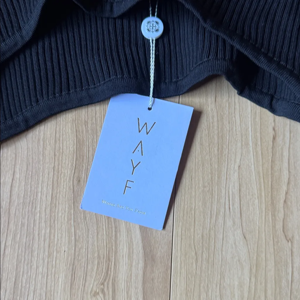 Wayf Black Ribbed Long Sleeve Shrug - Image 2