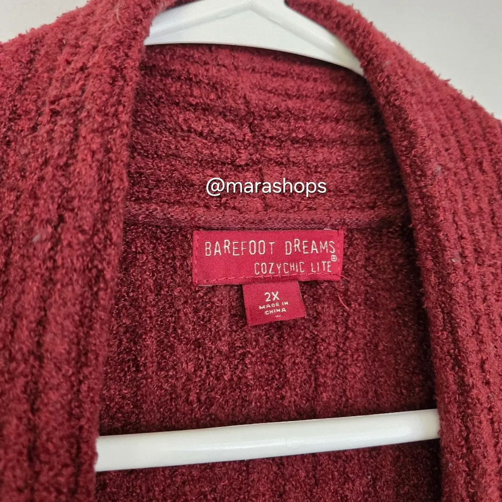 Barefoot Dreams Cozy Chic Lite Catalina Long Cardigan RoseWood - Image 6