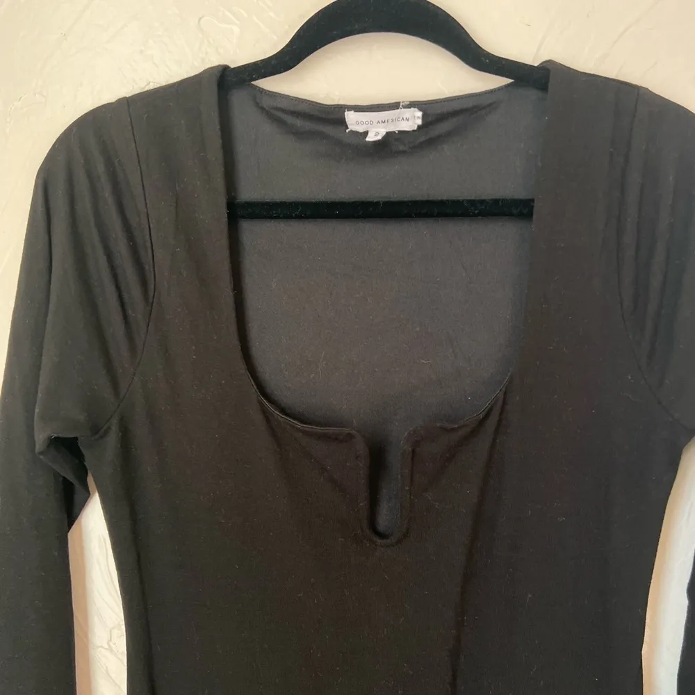 Good American Black long sleeve U ring midi dress size 2 (M) - Image 5