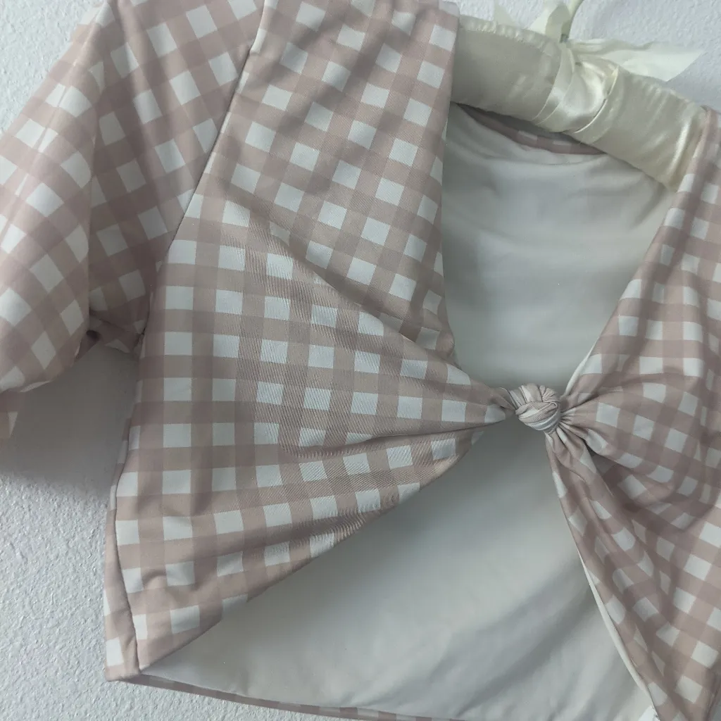 {boAmar} Brand New Samantha Gingham Bikini Top - Image 3