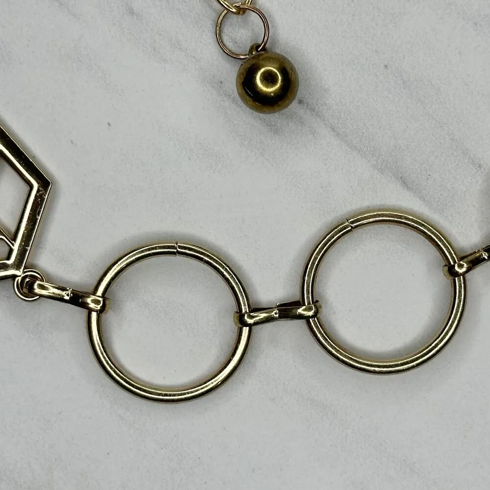 Adrienne Vittadini Gold Chain Link Belt Geometric ✨ - Image 7