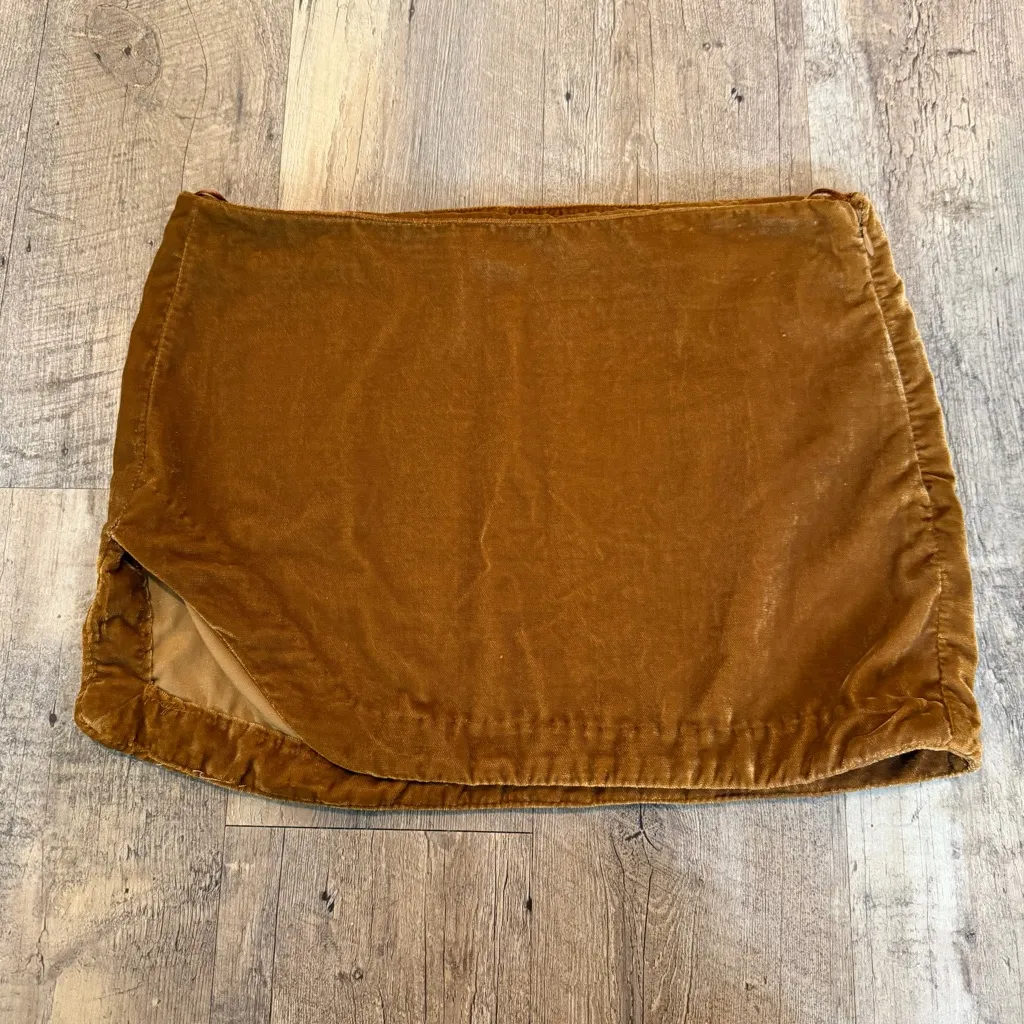 Free People Annalise Velvet mini skirt in Amber Orange size 2 - Image 3