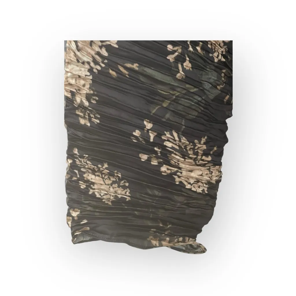 Vince ❀ Lilac Floral Micro Pleated Midi Dress ❀ Coastal Blue Floral Print ❀ Sml - Image 9