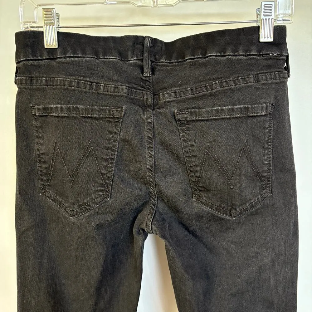 Mother The Looker Not Guilty Black Skinny Jeans Edgy Classic Punk Rocker Size 28 - Image 11