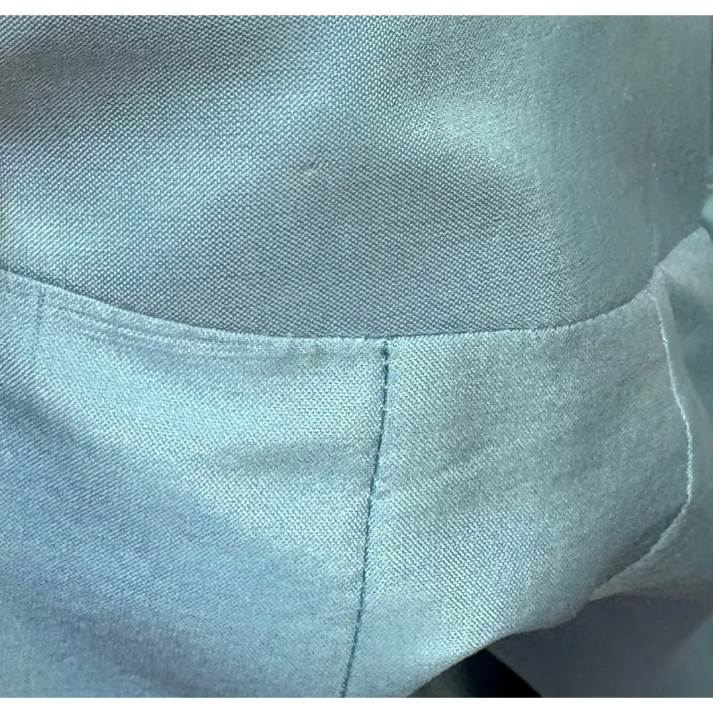 $1400 Marisa Baratelli 4 6 Thai Silk Dress Gown Maxi Skirt Set Sky Blue Formal - Image 2