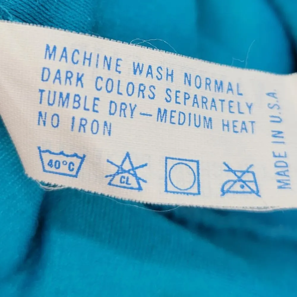 VTG Vanity Fair House Coat Womens M Blue Embroidered Collar Cuffs Fleece Long - Image 13