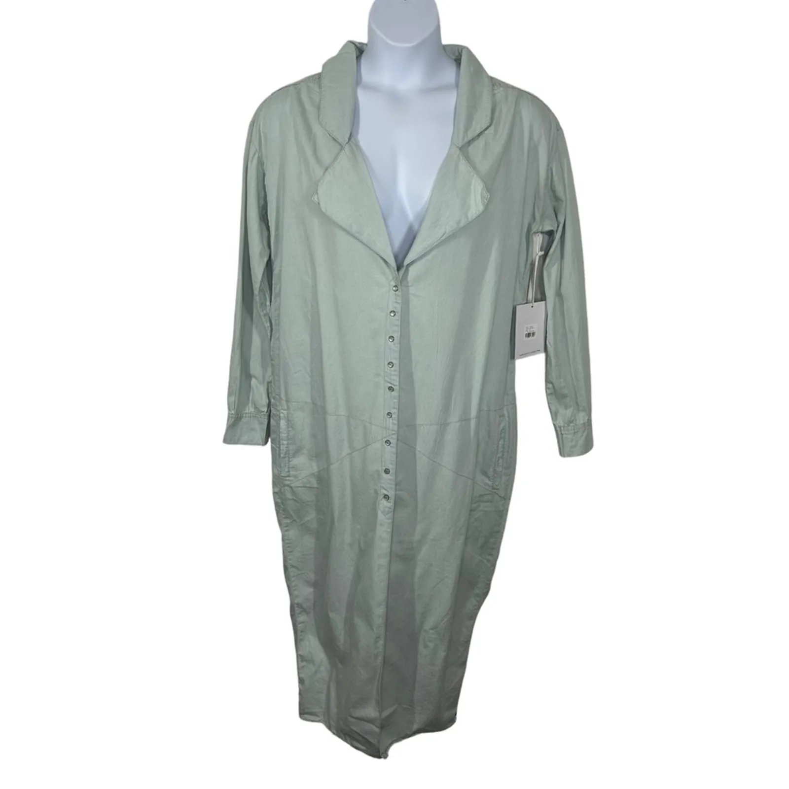 One Teaspoon Le Hustle Duster Coat XS Sage Green “She Wolf” NWT Long Jacket - Image 2