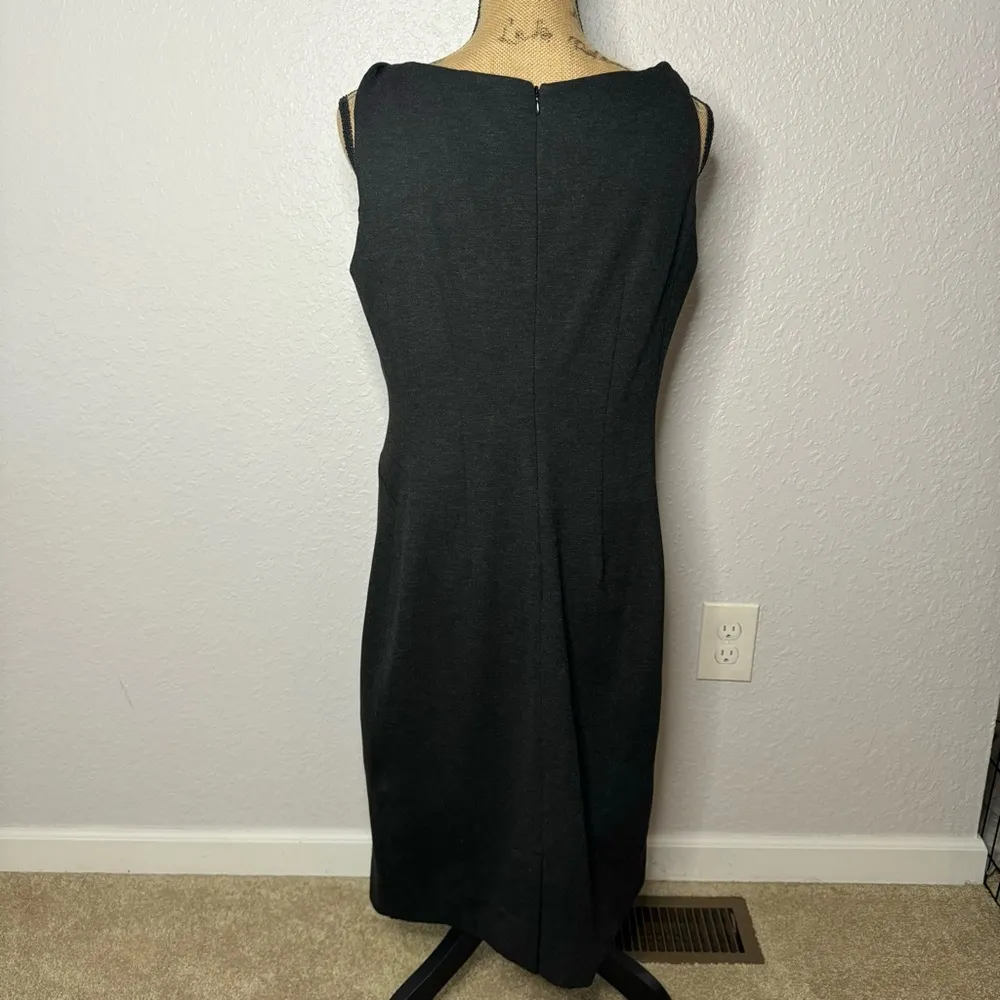 NWT MM LaFleur Size 14 Black Lydia Sheath Dress Stretch Office Neutral High Neck - Image 10