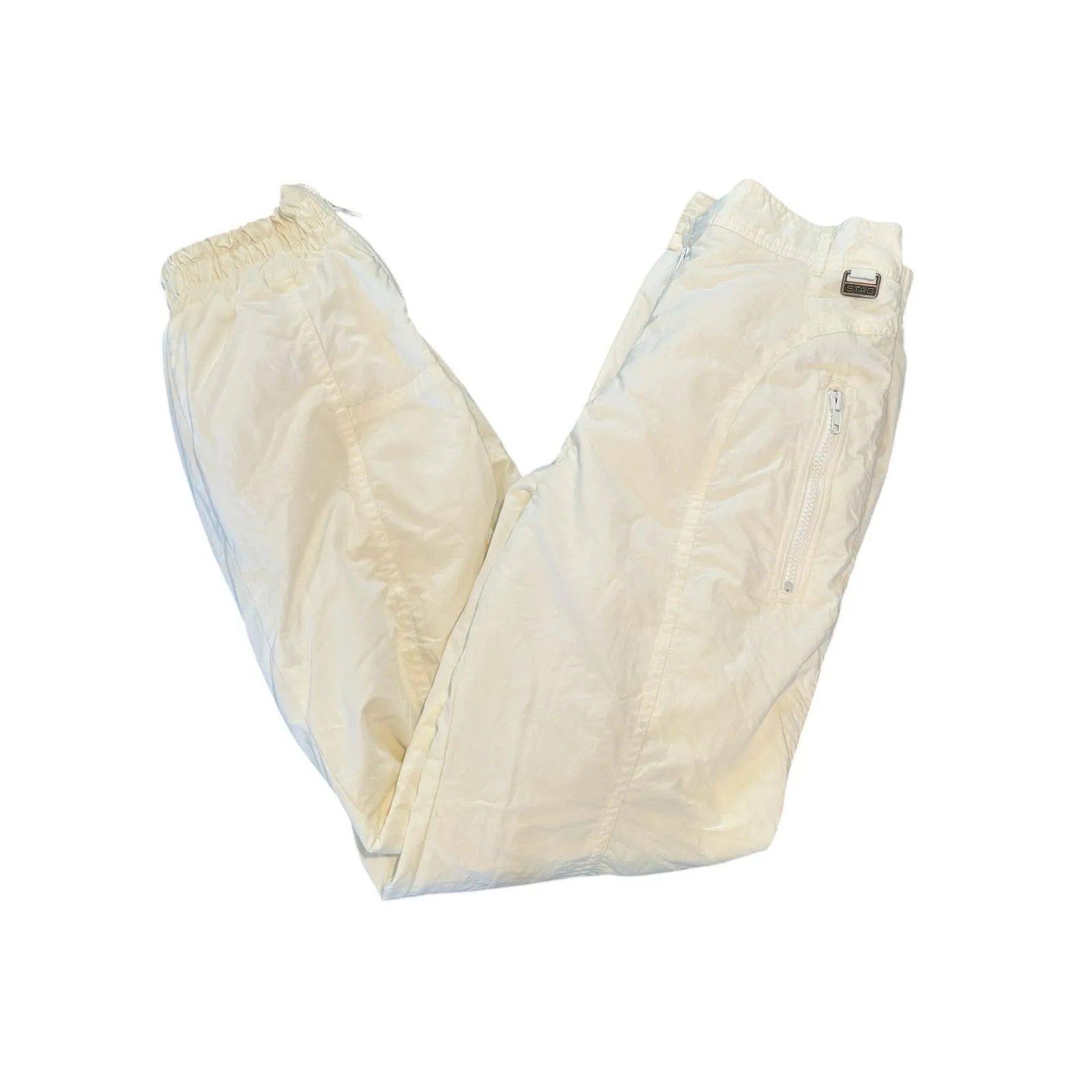 VTG White Stag Women’s Ski Pants Sz 12 White Nylon Snowboard Winter Gear - Image 2
