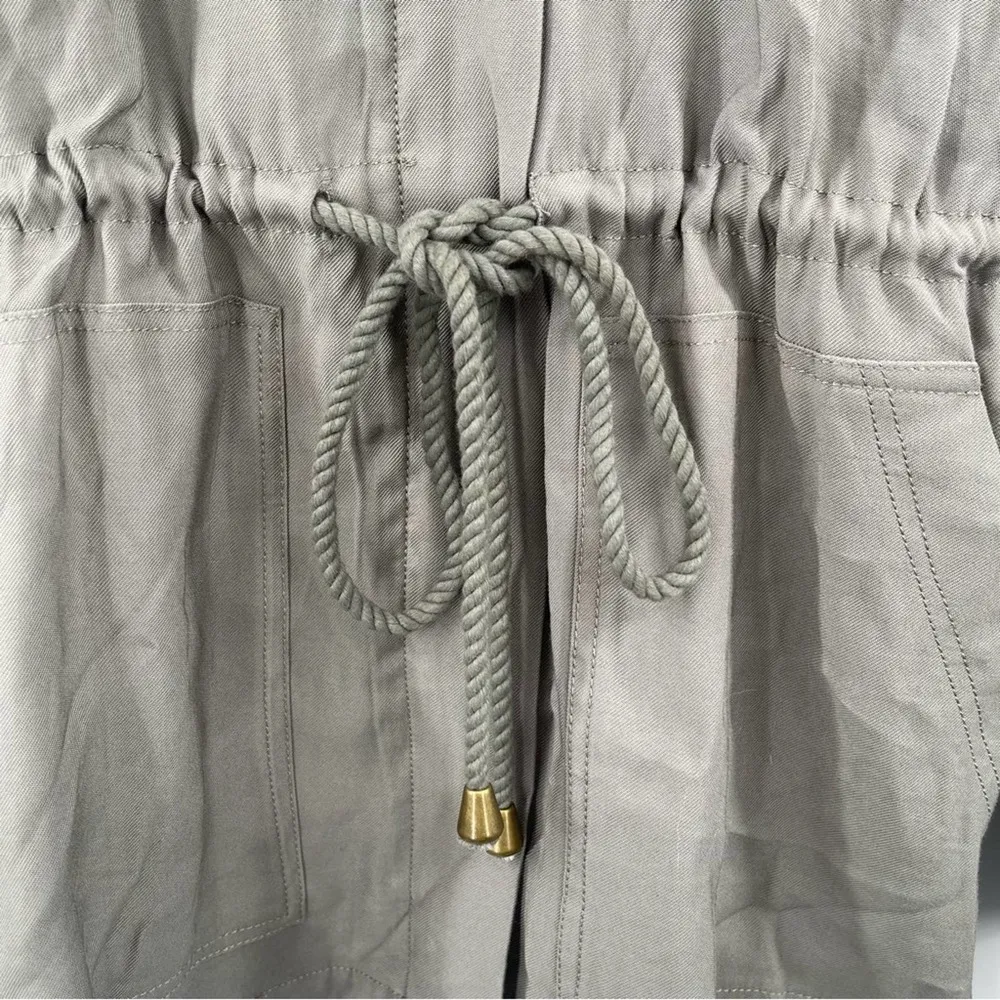 NEW HEARTLOOM Jacket Green Coat Zipper Cinch Anorak Hood Lightweight Large NWOT - Image 5