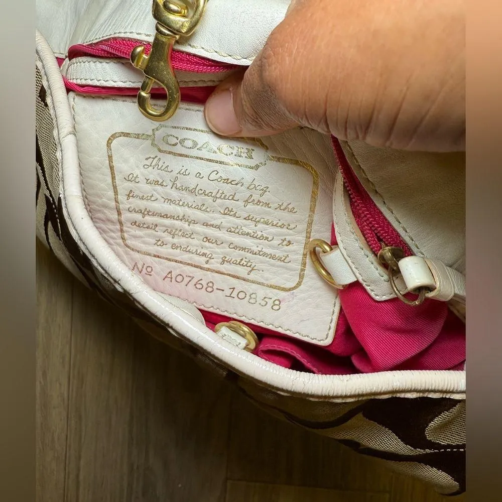 Coach  vintage purse handbag shoulder bag signature C pattern rainbow colorful - Image 5