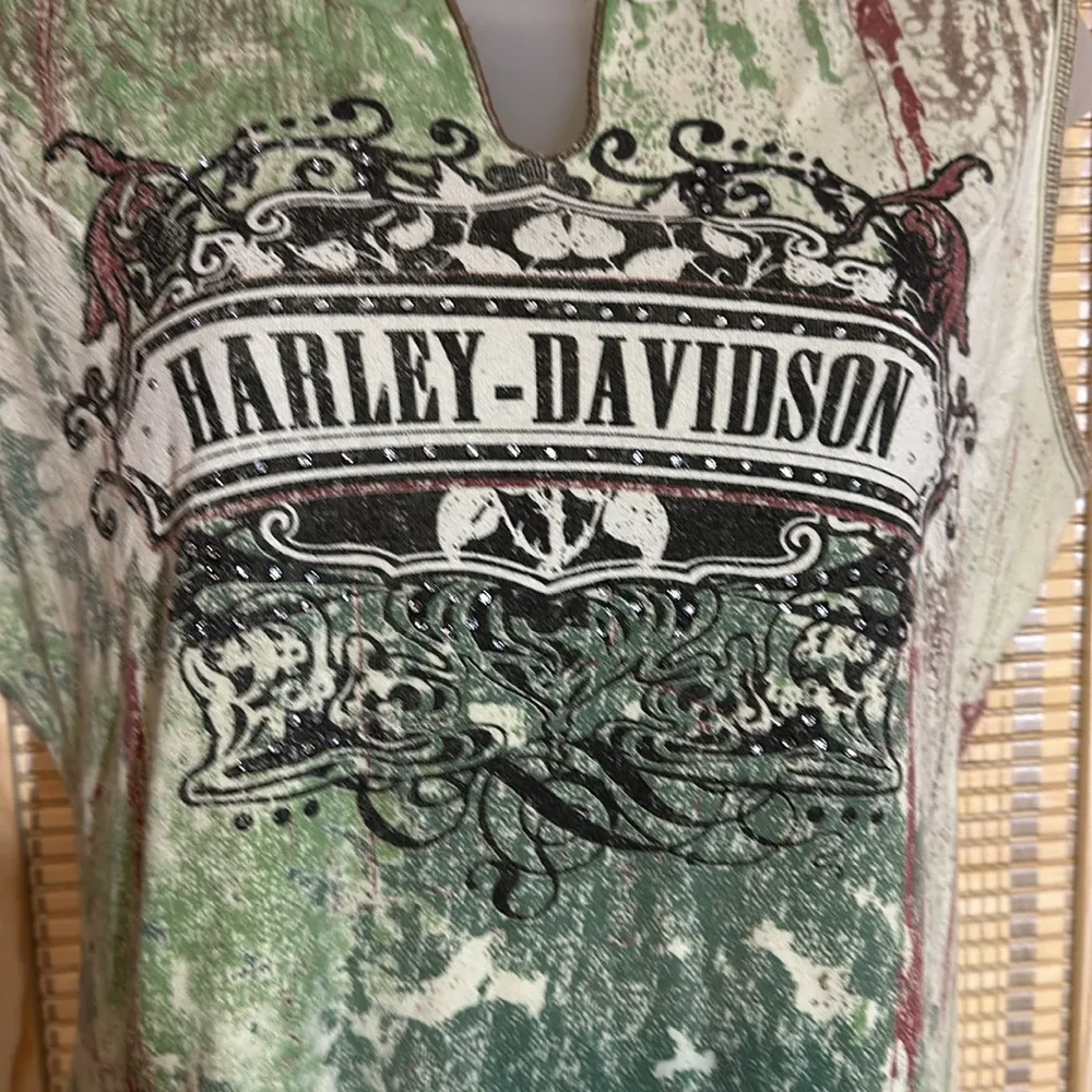 Harley Davidson Vintage 2004 Green Tank Top Huntsville Alabama Rocket Jrs XL - Image 7