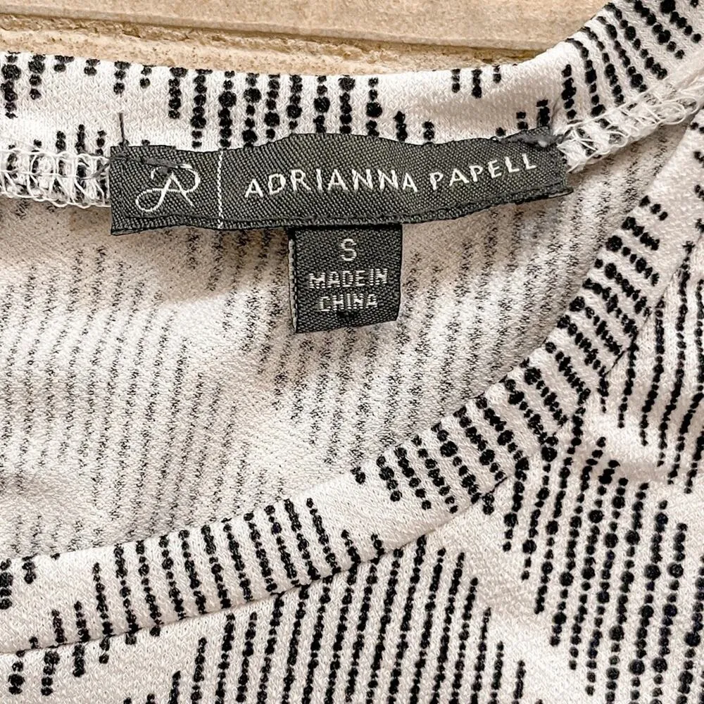 Adrianna Papell Geometric Print Ruffle Sleeve Blouse, EUC, Size Small - Image 7