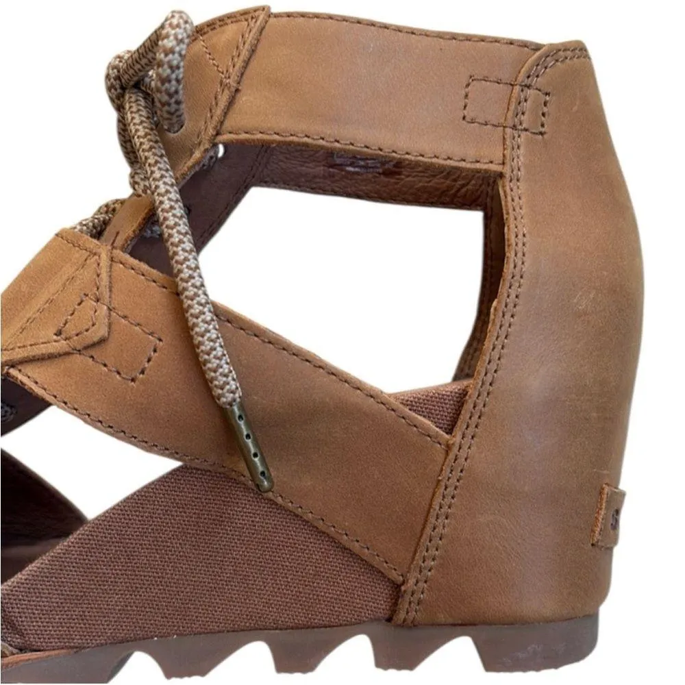 EUC Sorel Leather Joanie Wedge Sandals Tan
Size 11 - Image 4