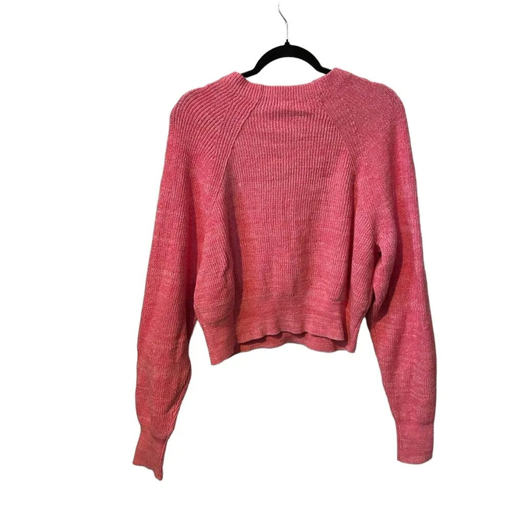 Free People Cropped Too Good Sweater Size Small In Barbie Pink Boho Bohemian. - Image 4