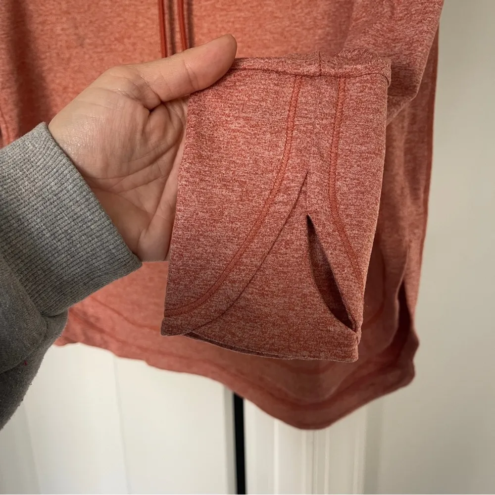 Athleta Uptempo Orange Heather Hoodie Long Sleeve Pullover - Image 7