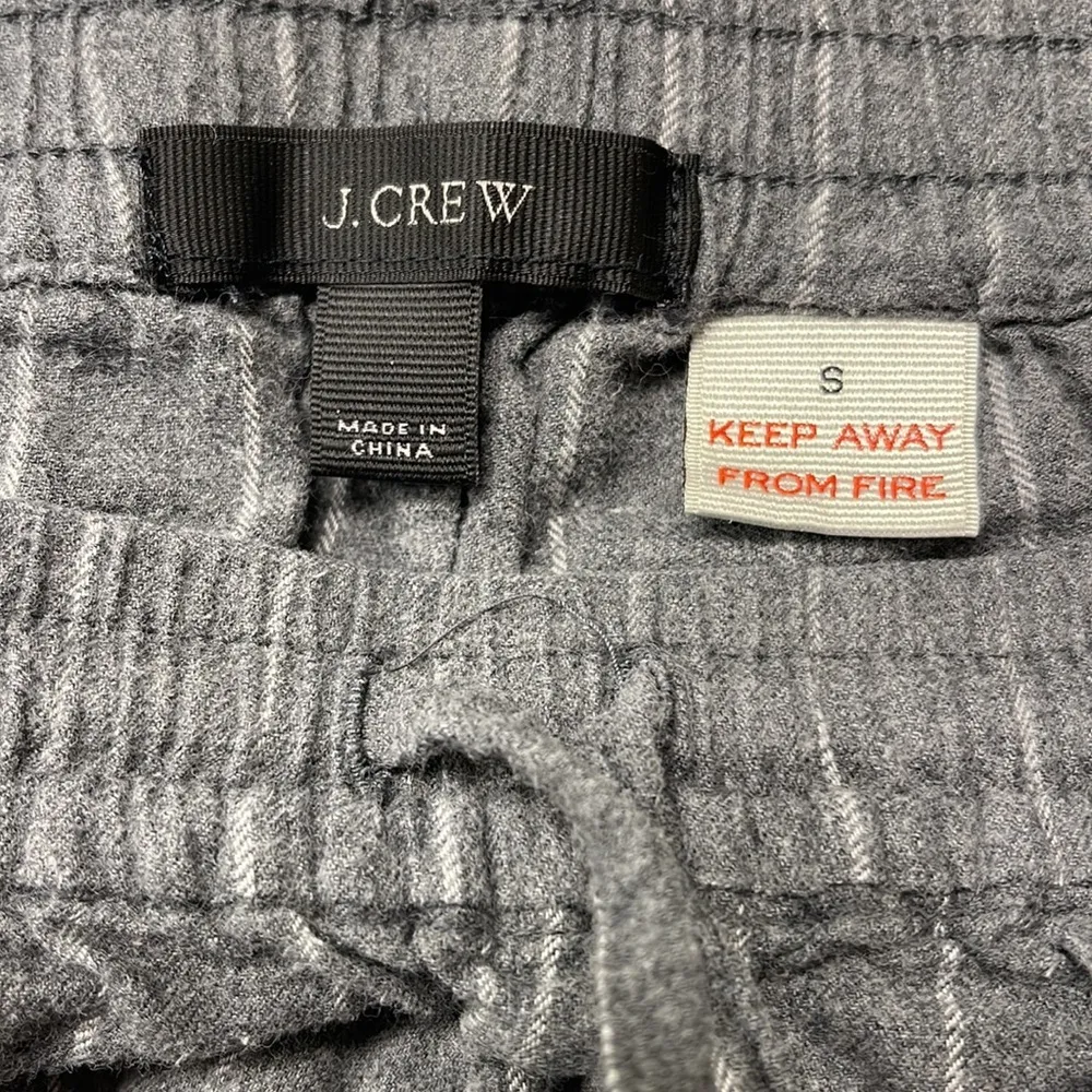 J. Crew Gray 100% Cotton Striped Lounge Weekend Pants Size Small EUC #7630 - Image 2