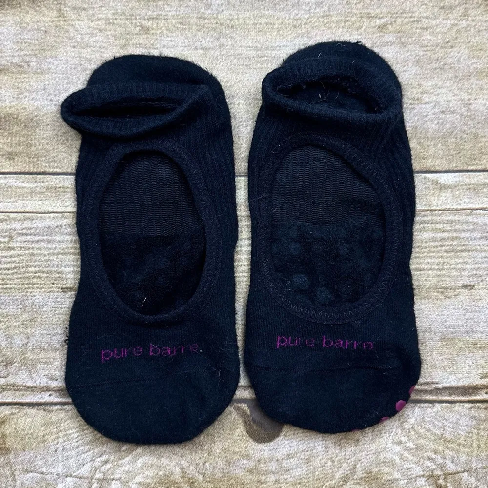 Pure Barre  Mary Jane Classic Raspberry Pink Grip Sticky Socks - Image 2