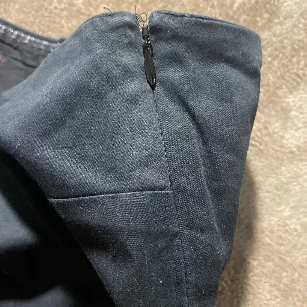 Old Navy Dress Womens 10 Strapless Black Stretch Midi Side Zip Minimalist Modest - Image 5