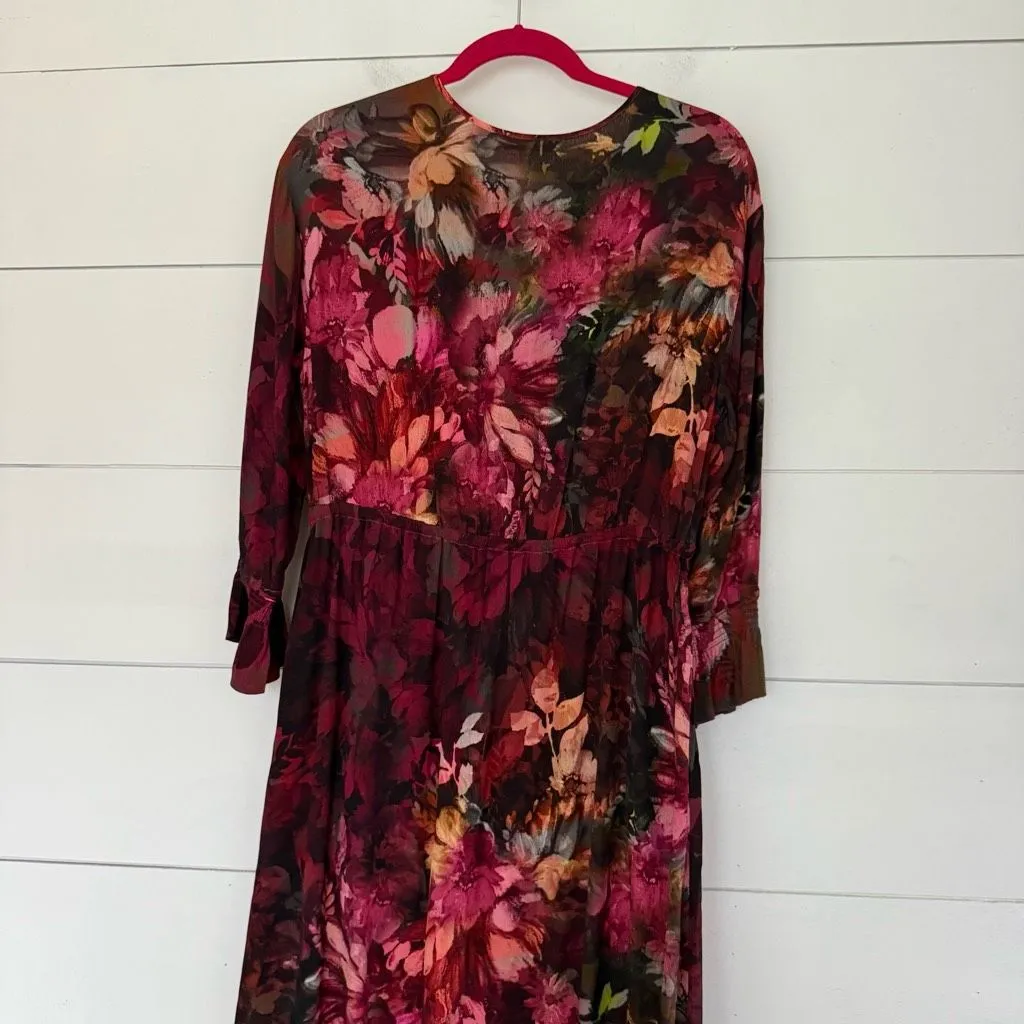 Soft Surroundings Women’s Small Dark Romantic Floral Maxi Boho Dress Flowy - Image 5