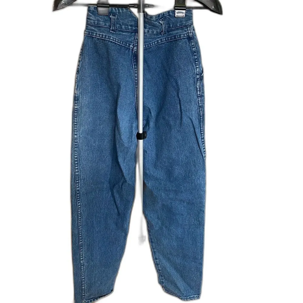Vintage D.D. Sloane 80s 90s Mom Jean High Waist Grandma Core Womens Baggy Sz 7/8 Blue - Image 2