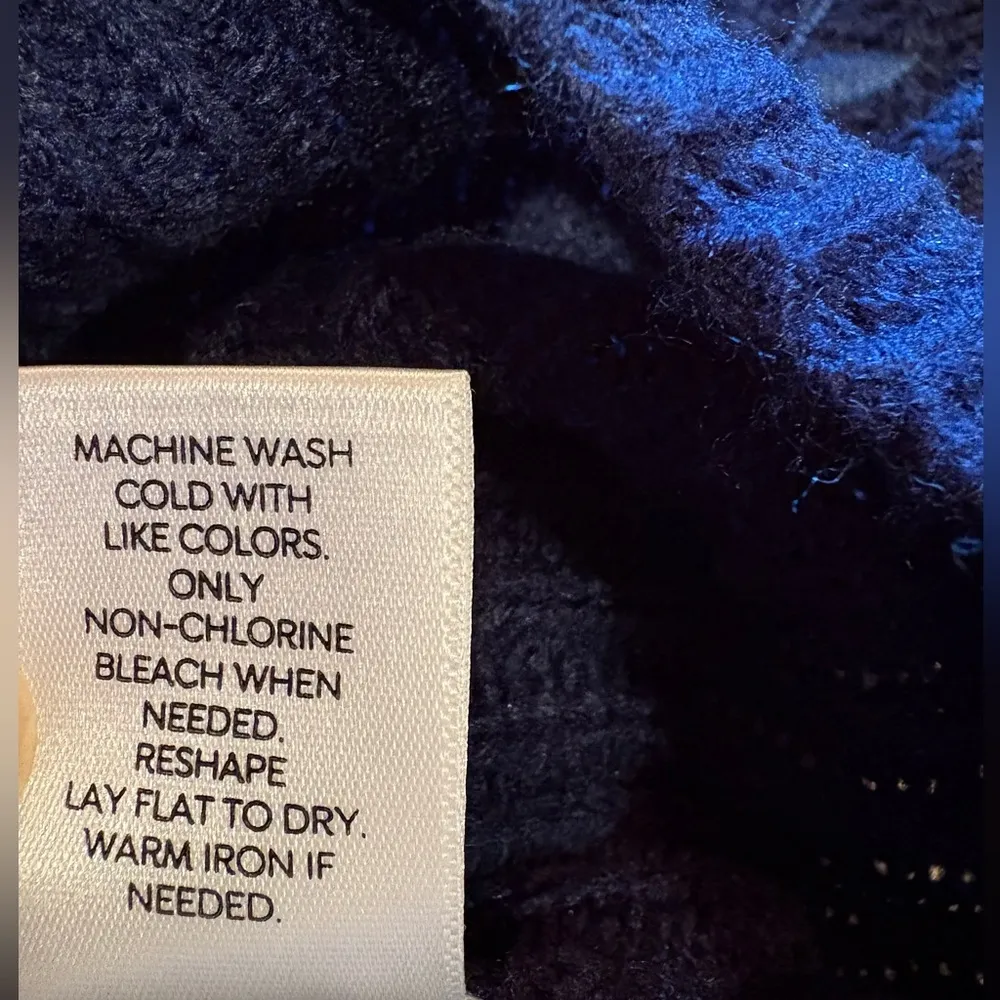 Westport Navy Sweater Floral Embroidery - Women Blue size XS - Image 6