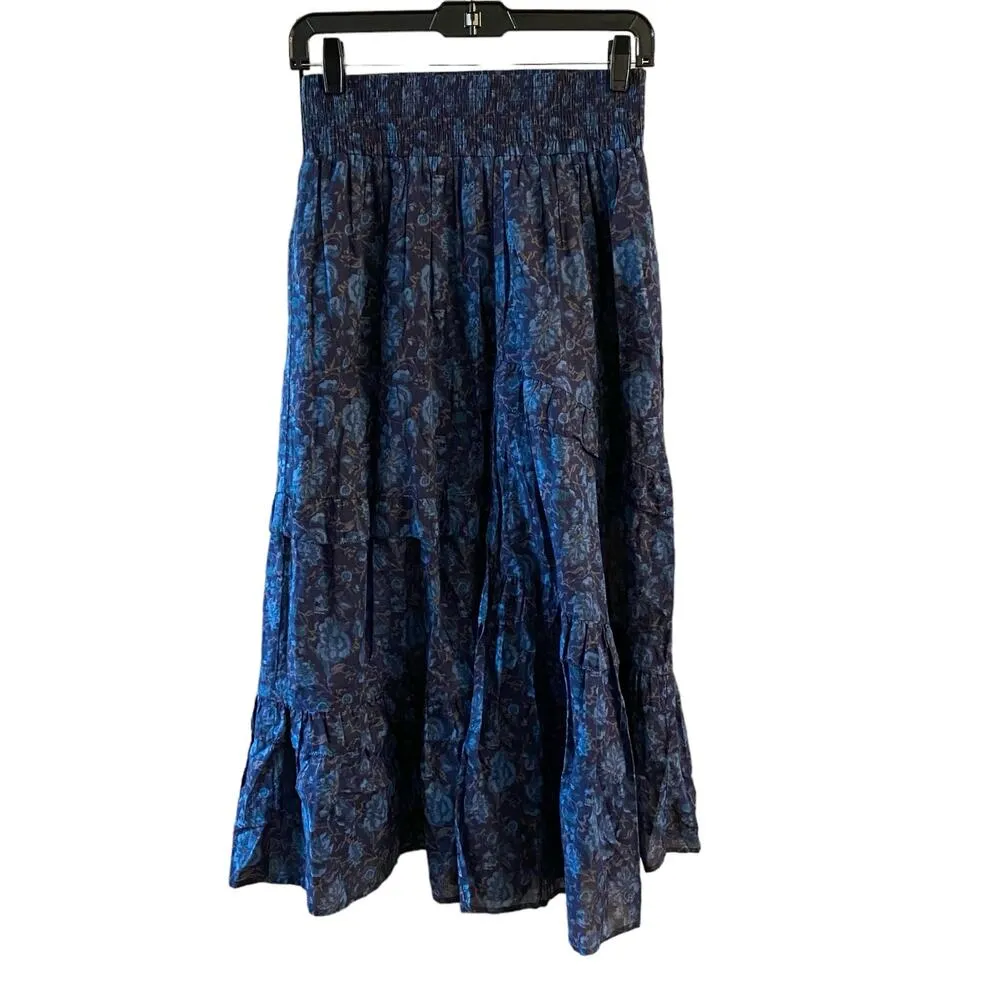 Sundays Size S Small Millie Midi Skirt Midnight Floral Pull On - Image 3