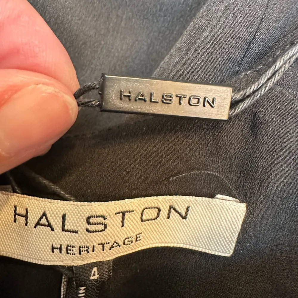 Halston Heritage Black Black Crepe Cut Cocktail Party Dress Size 4 Small S NWOT - Image 10