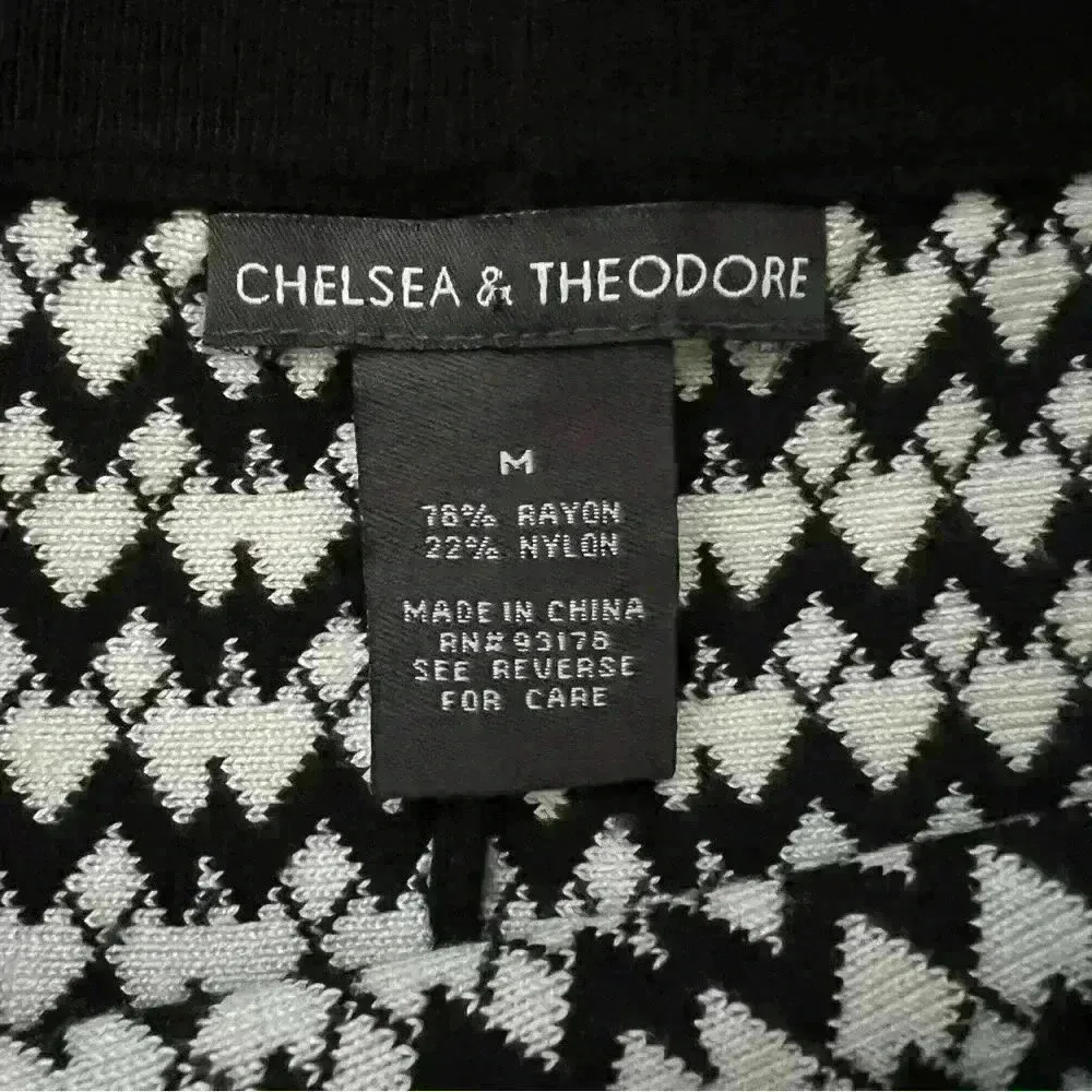 Chelsea & Theodore Black & White Skater Check Sweater Skirt SZ M Size M - Image 7