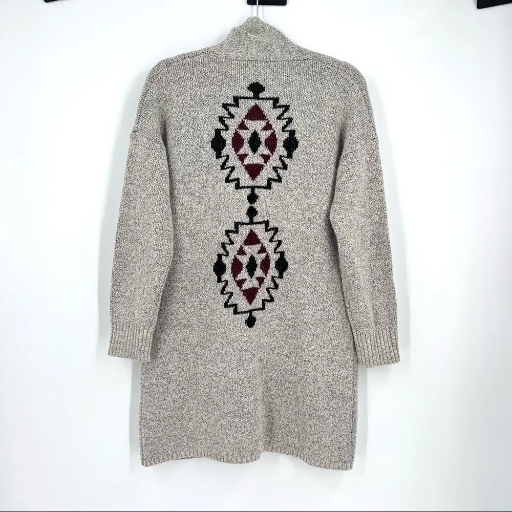Debut‎ | Tribal Aztec Open Cardigan Sweater Small - Image 4