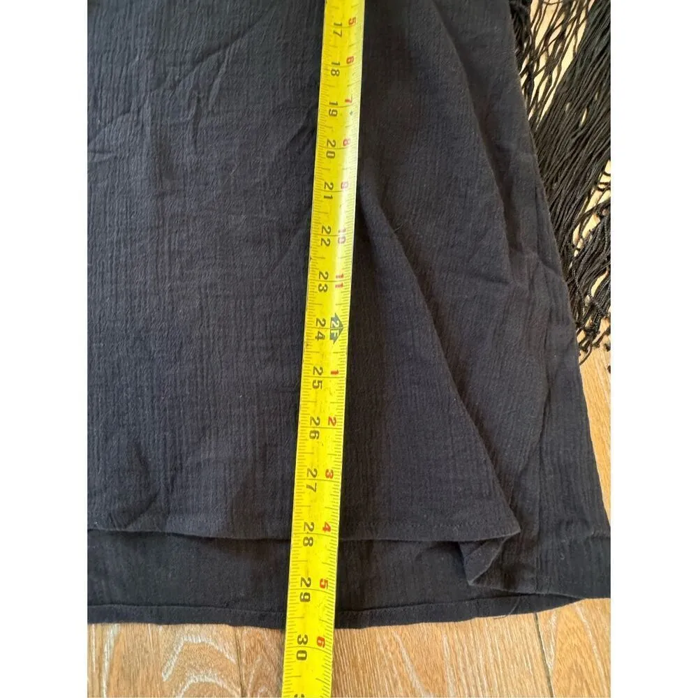 Alexis V Neck Fridge Arms Tunic/ Mini Dress in Black, Size XSmall - Image 7