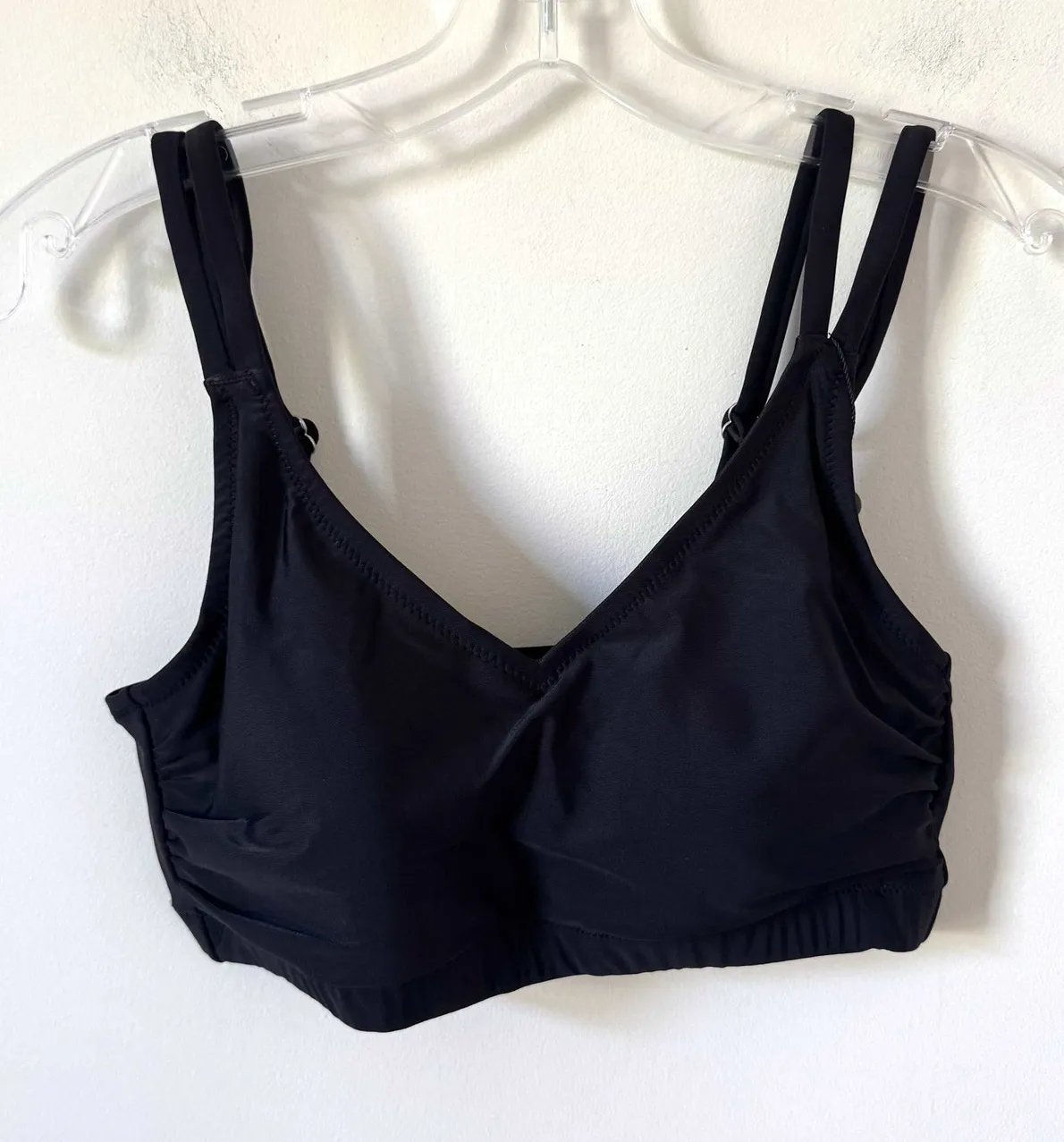 Universal Standard Padded No Wire Adjustable Bathing Suit Top Black 6-8 NEW - Image 1