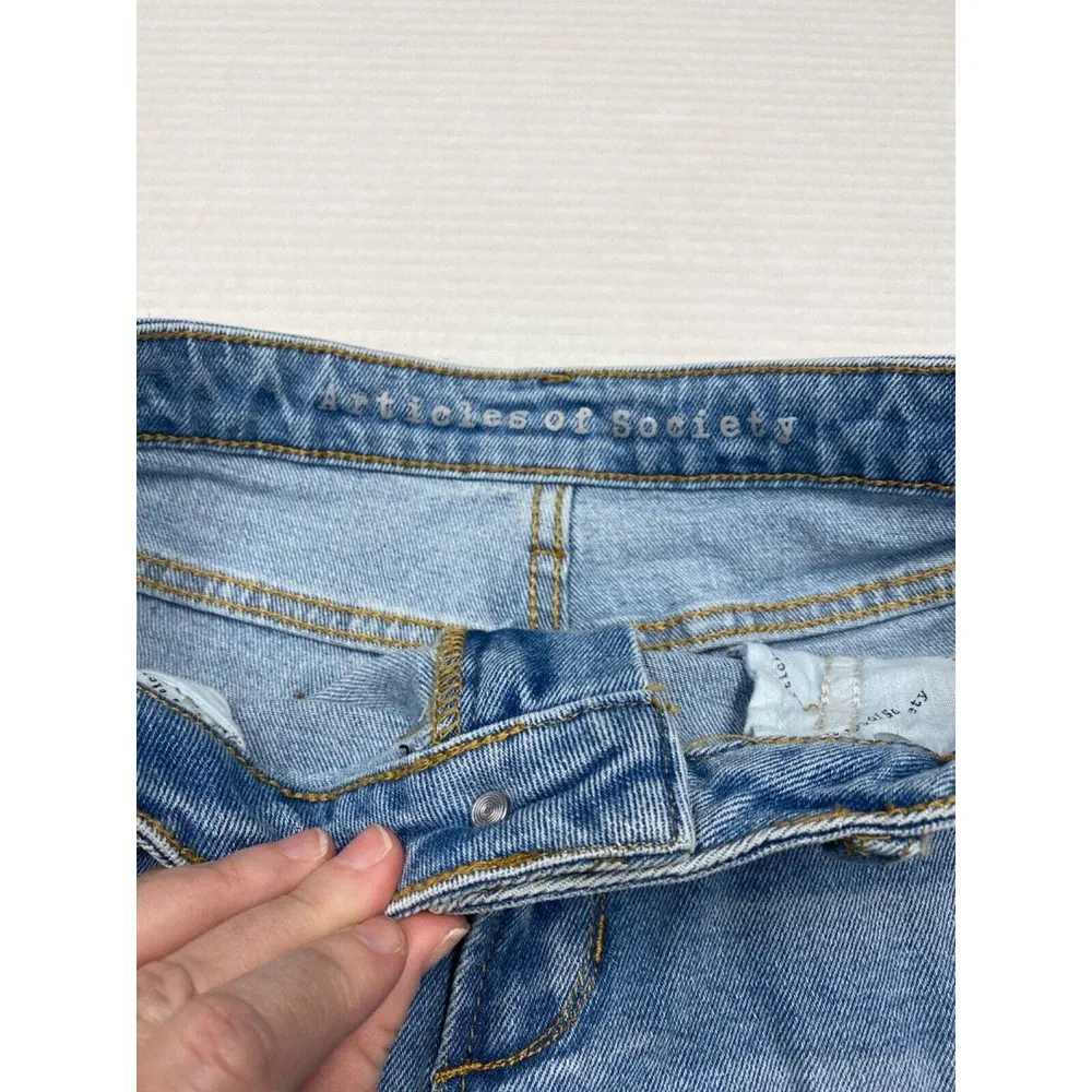 New With Tags Light Wash Articles Of Society Shorts High Rise (b17) - Image 3