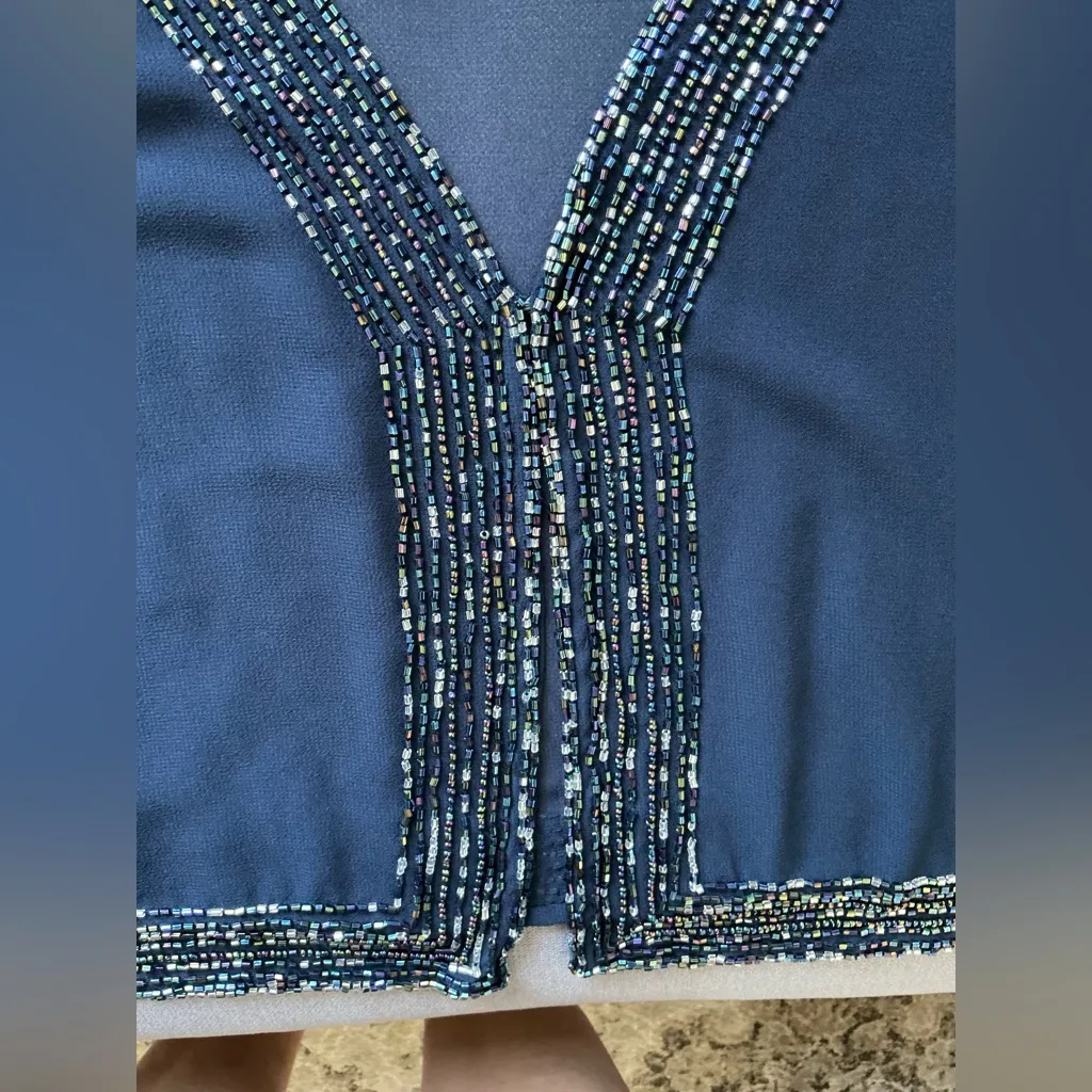 Beaded dressy jacket 🌹 Blue Size undefined - Image 4